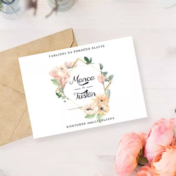 Porocni klik flower stationary